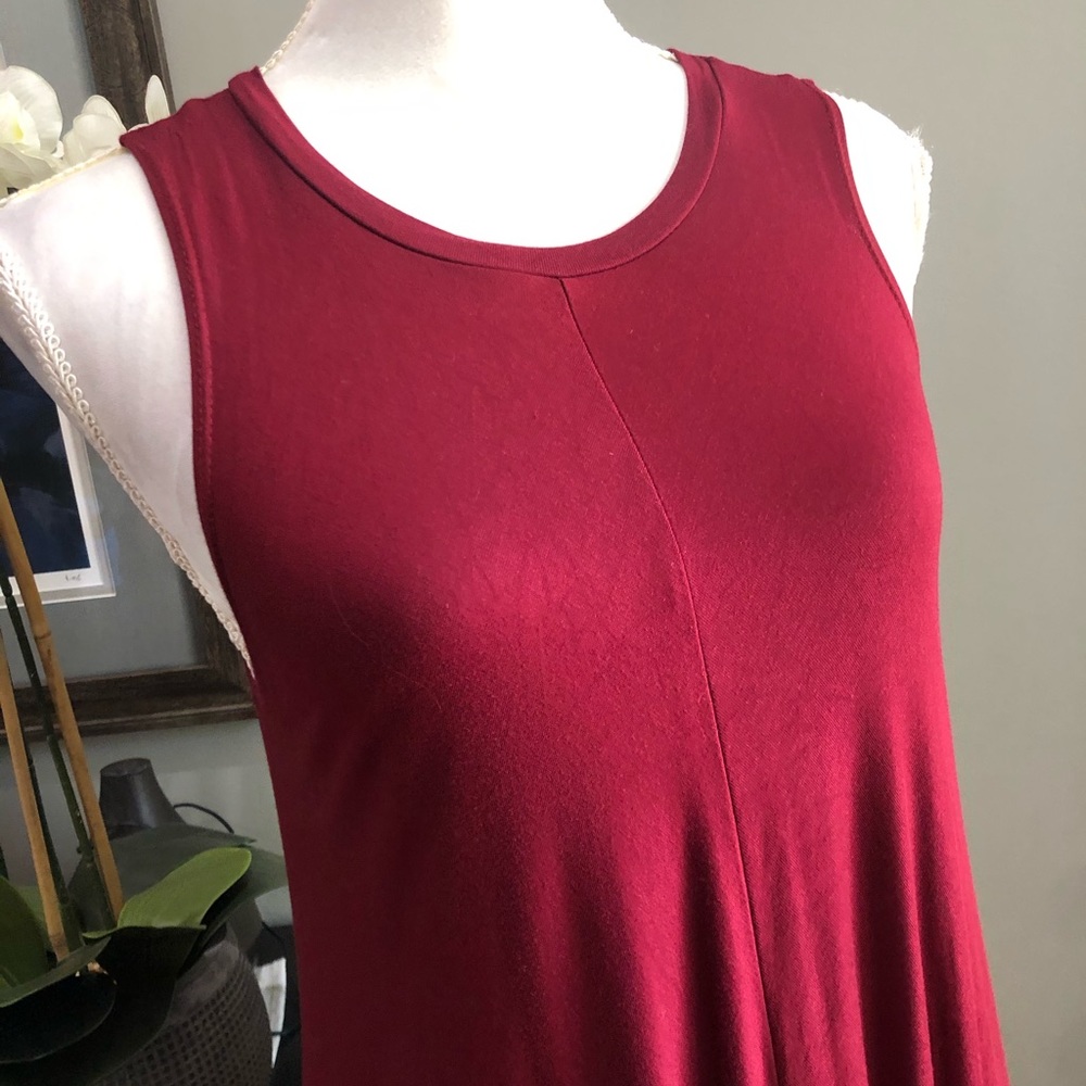 UO Silence + Noise Swingy Tank Dress Red Small - Picture 7 of 8